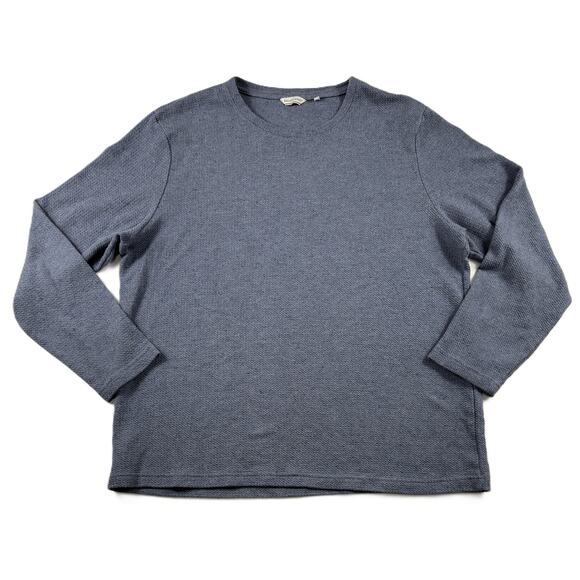 English Laundry Other - English Laundry Men's Long Sleeve XXL Crew Neck Waffle Knit Pullover Shirt Blue